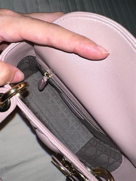 Mini Lady Dior Bag Lotus Pearlescent Cannage Lambskin 